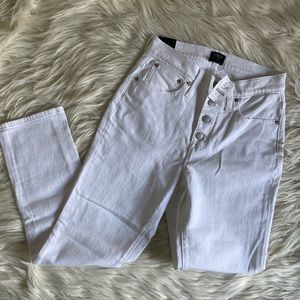NWT Jcrew essential straight jean in white